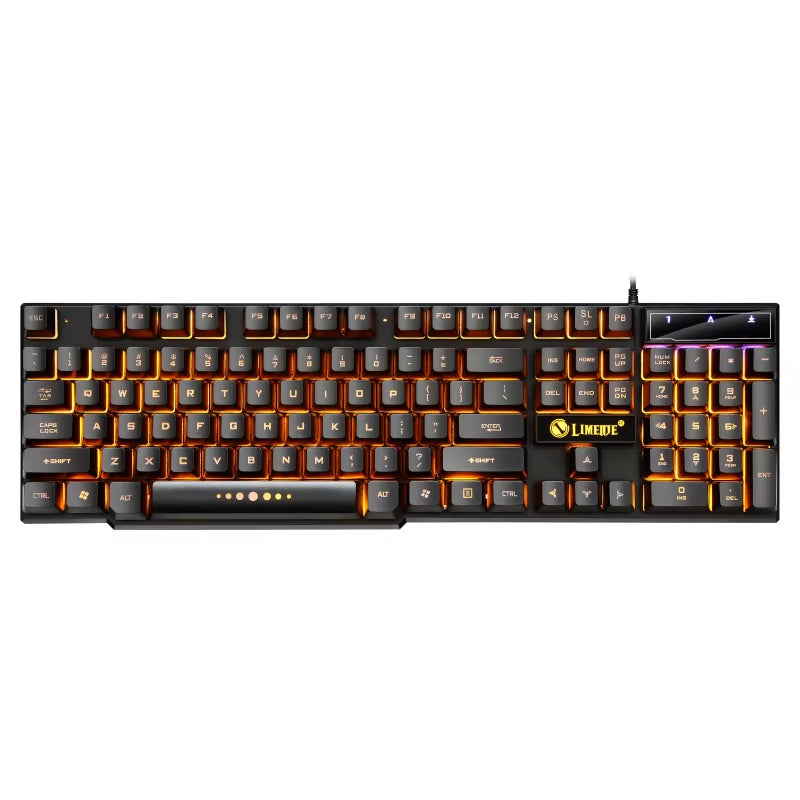 GTX300 USB Wired Gaming Keyboard & Mouse Combo – Rainbow LED Backlit, 104 Keys, 1600 DPI Mouse for Windows PC & Laptop