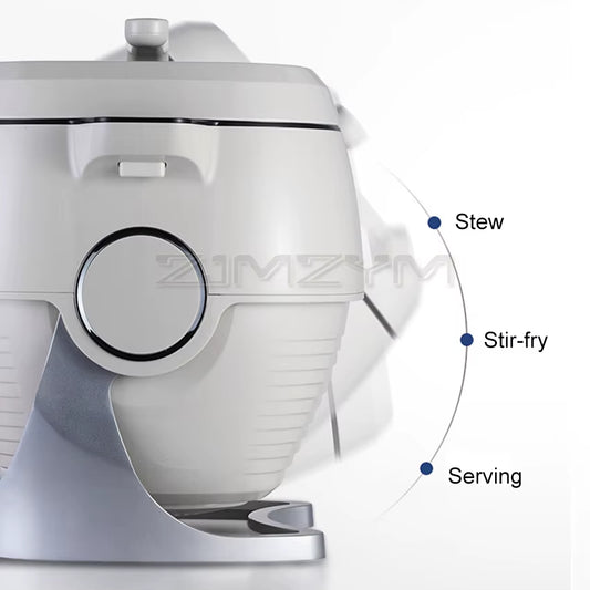 6L Multi Cooker Full Automatic Intelligent Cooker Stir Frying Cooking Machine Non-Stick Cooking Wok Pot Touch Panel Cooker Robot