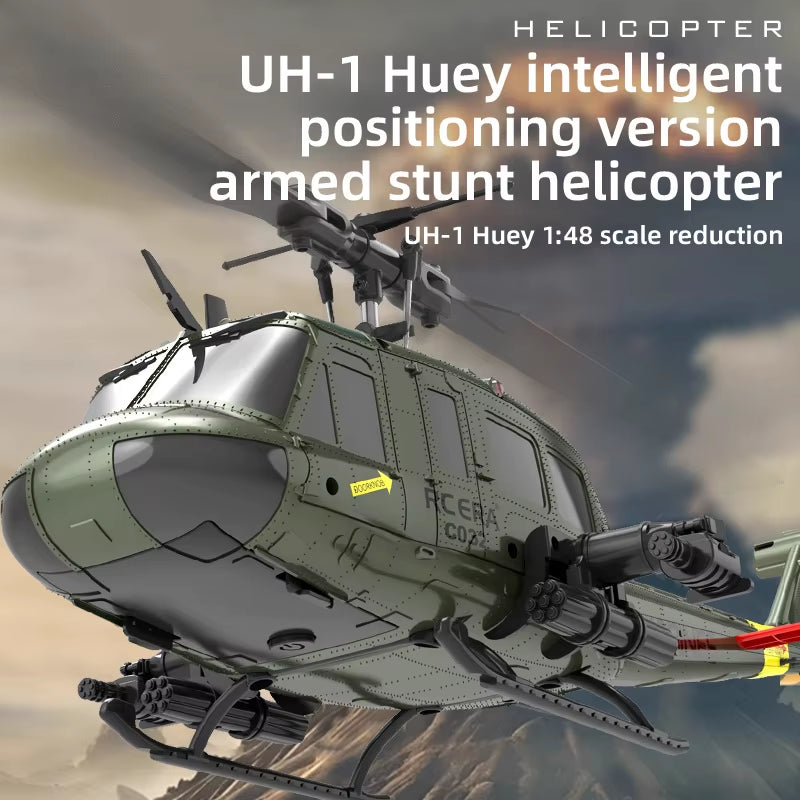 C032 Uh-1 Huey Simulation 3D Six Way Aileron Free Reverse Flying Stunt Helicopter Electric Remote-Controlled Aircraft Model Toy