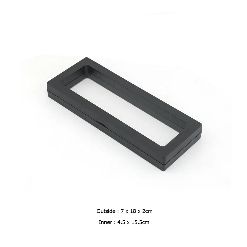 PE Film Jewelry Storage Box 3D Packaging Case Gemstone Free Stand Floating Frame Membrane Ring Earrings Necklace Display Holder