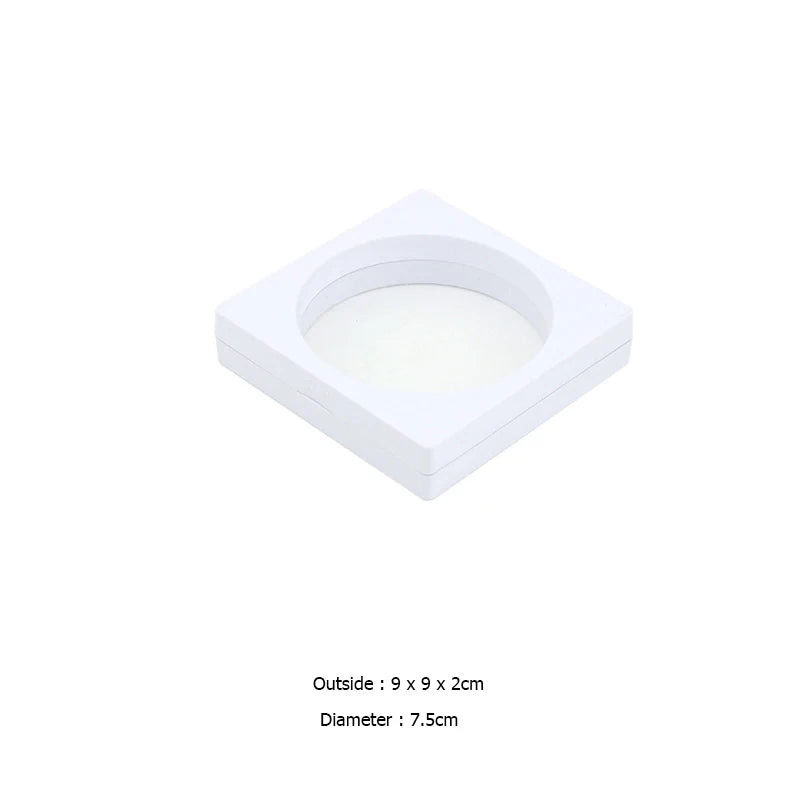 PE Film Jewelry Storage Box 3D Packaging Case Gemstone Free Stand Floating Frame Membrane Ring Earrings Necklace Display Holder