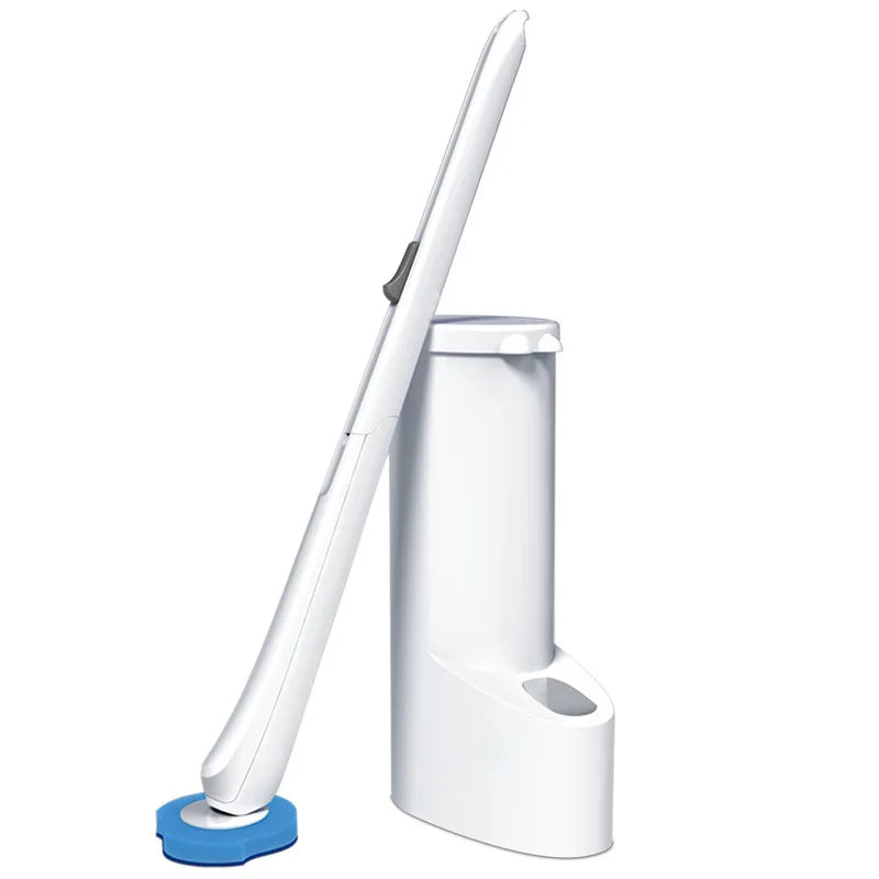 Disposable Toilet Brush Cleaner with Long Handle Bathroom Cleaning Brush with Replaceable Brush Head Toilet Bathroom Accessories