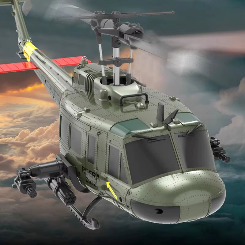 C032 Uh-1 Huey Simulation 3D Six Way Aileron Free Reverse Flying Stunt Helicopter Electric Remote-Controlled Aircraft Model Toy