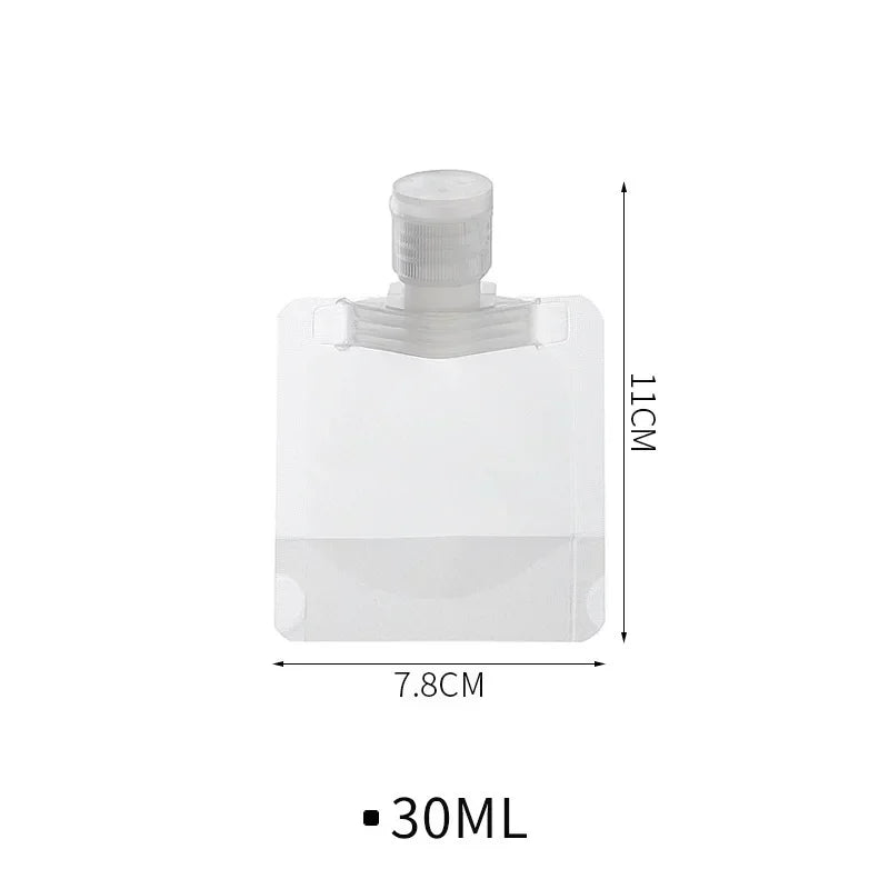 5Pcs Travel Bottles Empty Squeeze Bag Refillable Lotion Dispenser Bag Shampoo Toiletries Liquid Cosmetic Container Storage Pouch