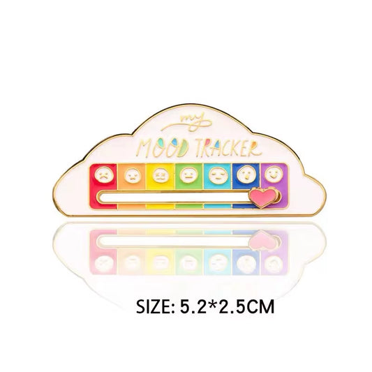 Mood Conversion Energy Brooch for Women Men My Social Battery Badge Expression Pins Brooches on Clothes