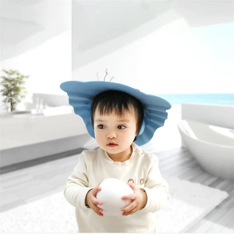 Adjustable Baby Shower Cap – Soft Waterproof Shampoo Hat with Eye & Ear Protection for Kids and Toddlers