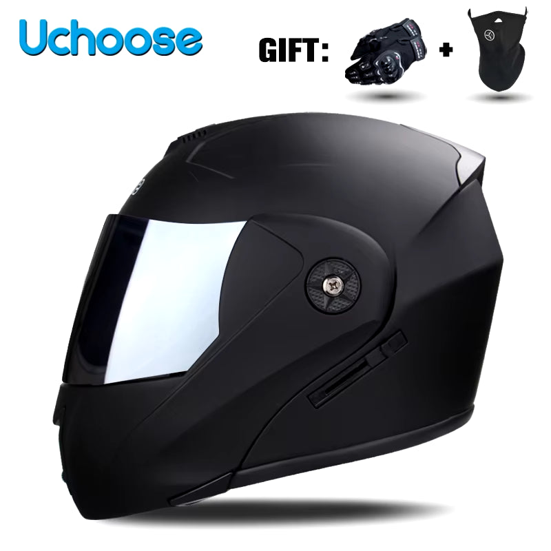 DOT Certification  Motorcycle Helmet Double Lens Cross Section Helmet Safety Modular Flip Helm Unisex Helmet with Visor