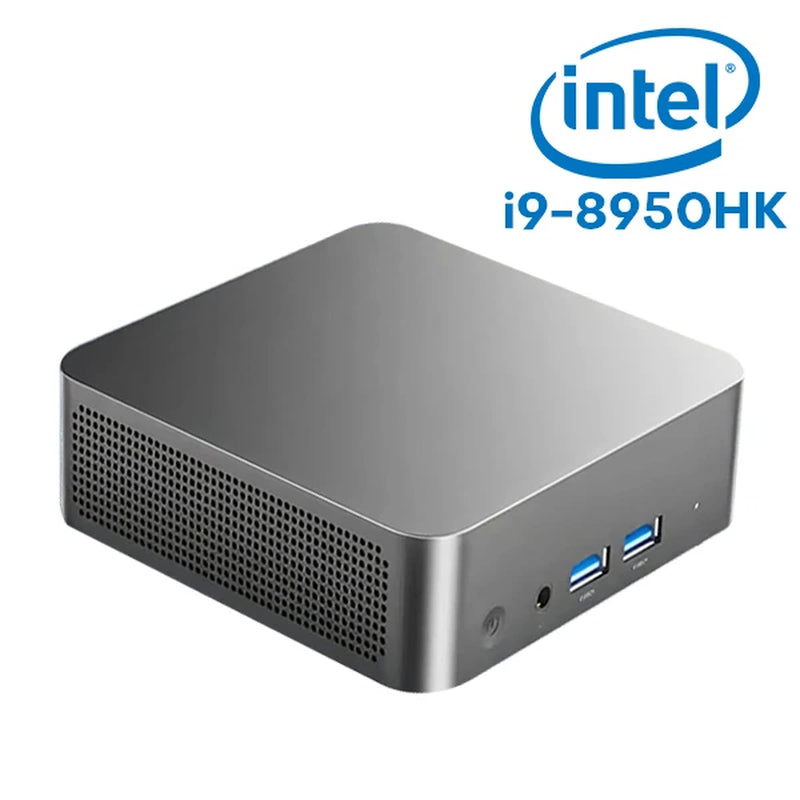 2025 Intel Core I9 8950HK Portable Mini PC Computer Windows 11 16GB 1TB Gaming Computer Wifi 6 USB Portable Mini Desktop PC