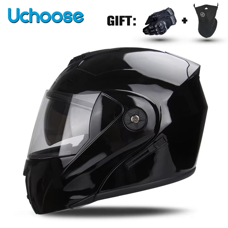 DOT Certification  Motorcycle Helmet Double Lens Cross Section Helmet Safety Modular Flip Helm Unisex Helmet with Visor