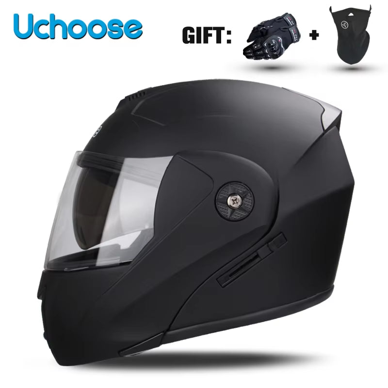 DOT Certification  Motorcycle Helmet Double Lens Cross Section Helmet Safety Modular Flip Helm Unisex Helmet with Visor