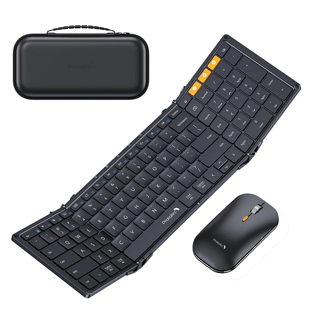 Foldable Mouse and Keyboard Folding Bluetooth Wireless Mice Keyboards for Business Travel Laptop Iphone Ipad Tablets PC