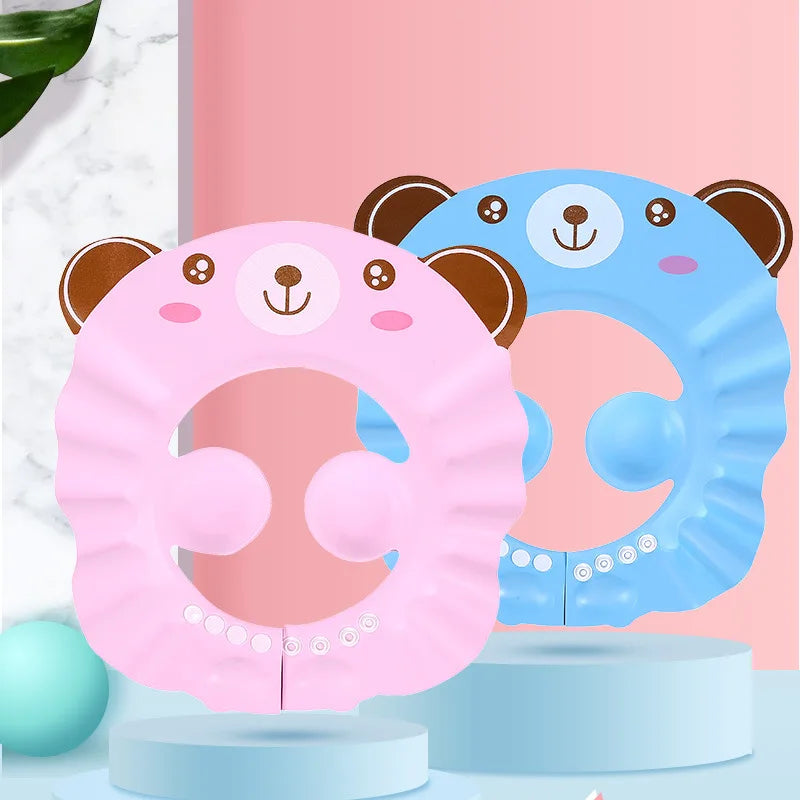 Adjustable Baby Shower Cap – Soft Waterproof Shampoo Hat with Eye & Ear Protection for Kids and Toddlers