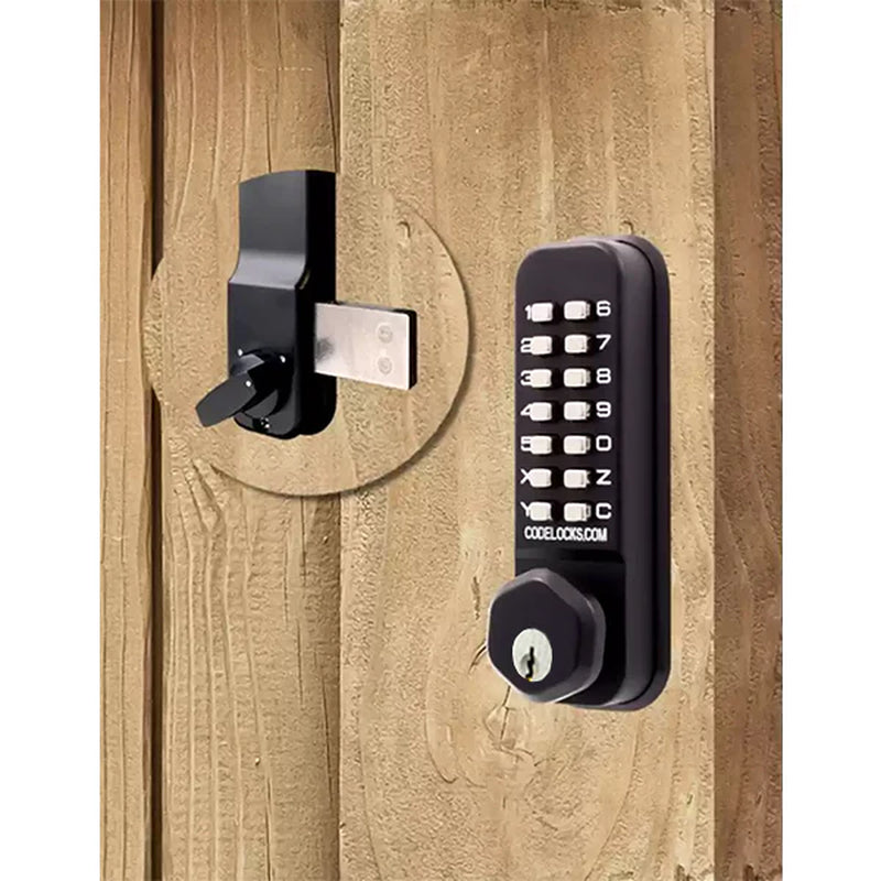 - CL200 - Mechanical Lock - Light Duty - Dual Backset Deadlatch 2 3/4" - 2 3/8" - Surface Deadbolt - Key Override - Optional Finish - Fire Rated - Grade 2