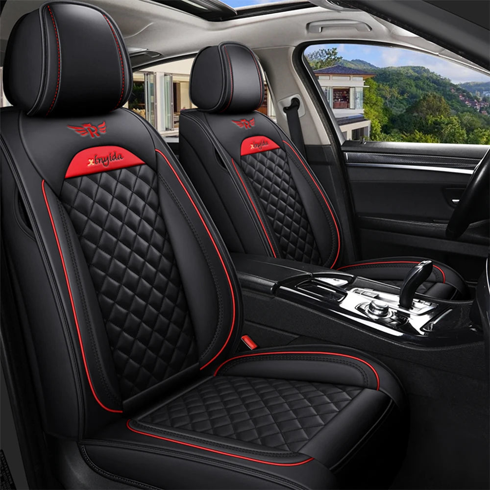 Leather Car Seat Cover Sets for Renault Megane Duster Captur Clio Laguna Kadjar Scenic Koleos Fluence Auto Interior Accessories