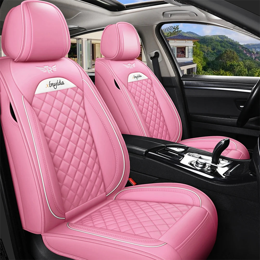 Leather Car Seat Cover Sets for Renault Megane Duster Captur Clio Laguna Kadjar Scenic Koleos Fluence Auto Interior Accessories