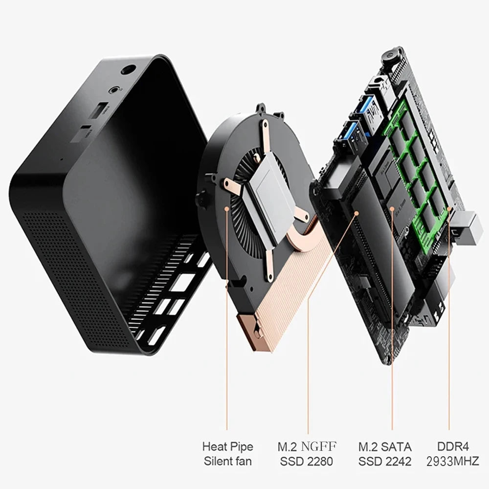 Mini PC Computer Windows 11 Intel Core I9 8950HK 16GB DDR4 512GB 1TB SSD PC Gamer Dual WIFI 6 BT5.2 4K Mini Gaming Pc Desktop