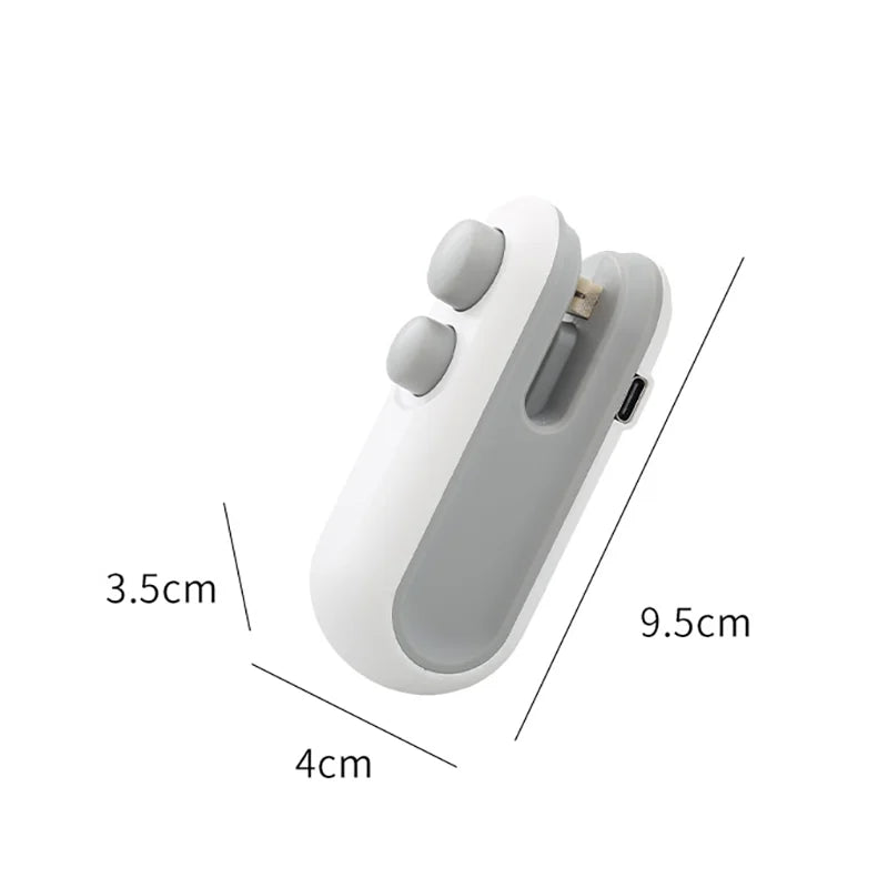 2-in-1 Portable Mini Heat Sealer – Rechargeable Bag Sealer & Cutter for Snacks and Food Storage (Type-C Charging)