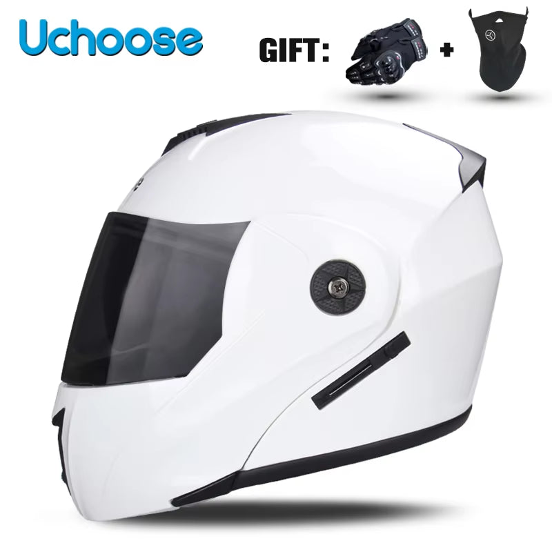 DOT Certification  Motorcycle Helmet Double Lens Cross Section Helmet Safety Modular Flip Helm Unisex Helmet with Visor