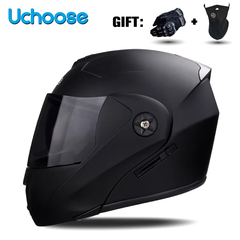 DOT Certification  Motorcycle Helmet Double Lens Cross Section Helmet Safety Modular Flip Helm Unisex Helmet with Visor