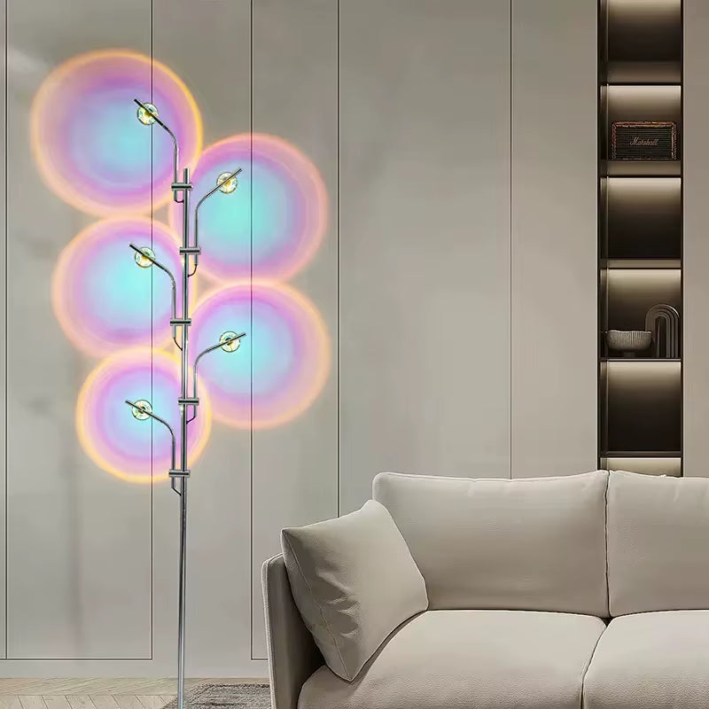 Sunset Lamp Rainbow Atmosphere Night Light Sunset Light for Bedroom Room Decoration Background Wall Sunset Floor Lamp