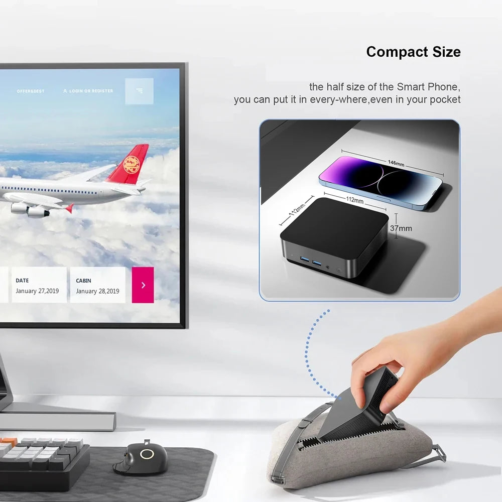 Mini PC Computer Windows 11 Intel Core I9 8950HK 16GB DDR4 512GB 1TB SSD PC Gamer Dual WIFI 6 BT5.2 4K Mini Gaming Pc Desktop