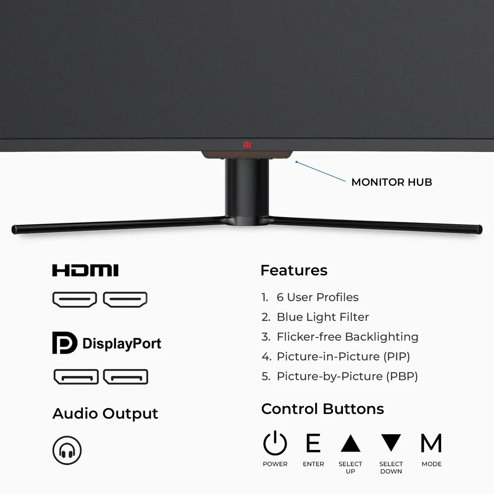 Deco Gear 49" UltraWide Monitor for Multitasking, Gaming & Immersive Entertainment