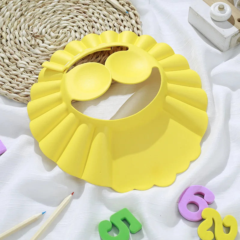 Adjustable Baby Shower Cap – Soft Waterproof Shampoo Hat with Eye & Ear Protection for Kids and Toddlers