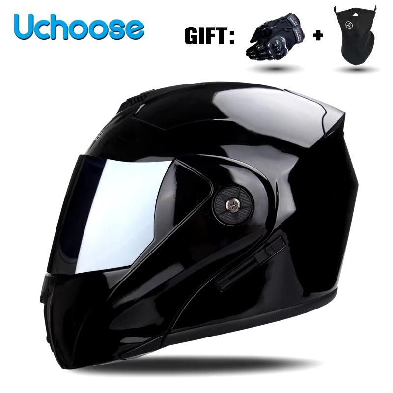 DOT Certification  Motorcycle Helmet Double Lens Cross Section Helmet Safety Modular Flip Helm Unisex Helmet with Visor